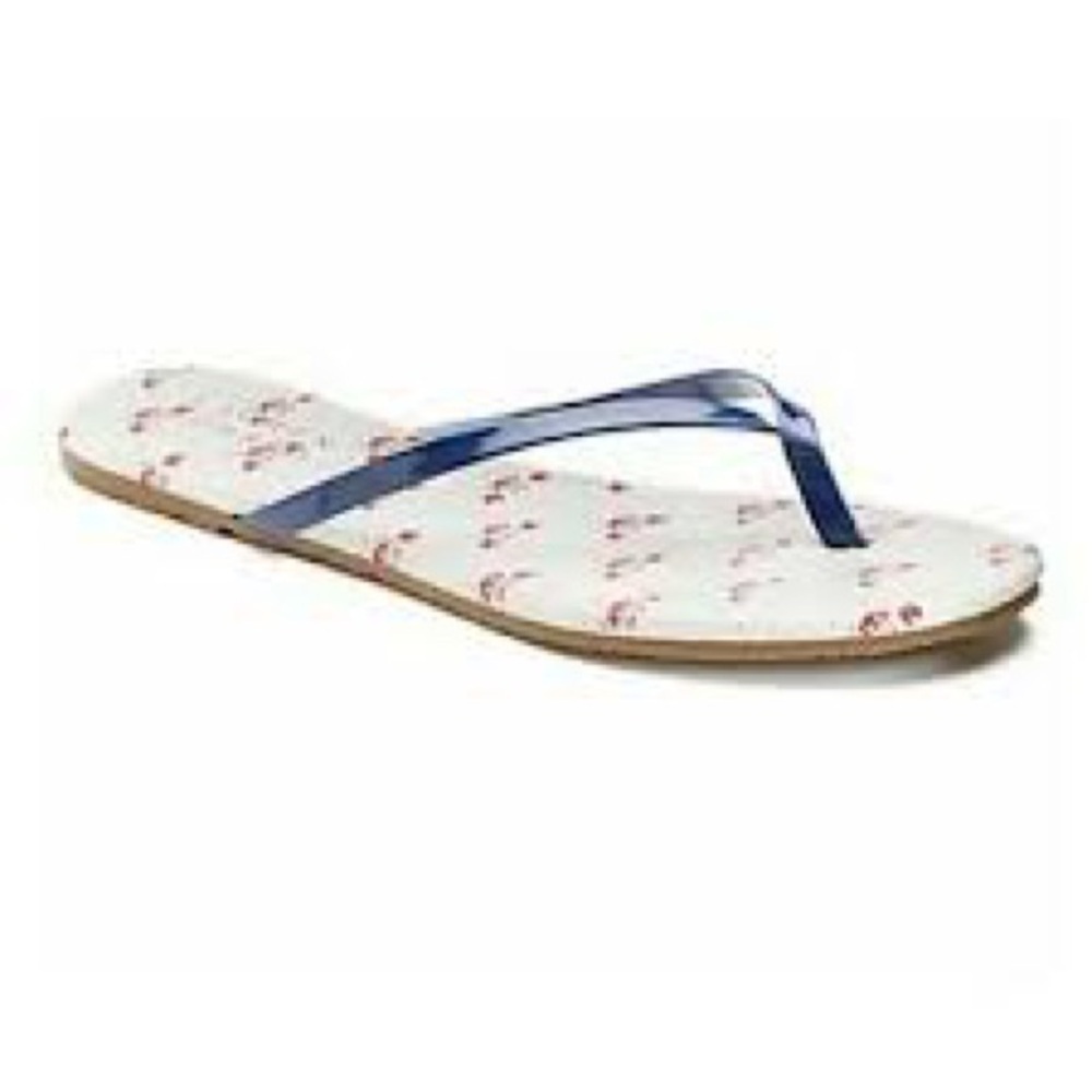 Lauren Conrad crab pattern flip flops - Picture 1 of 5